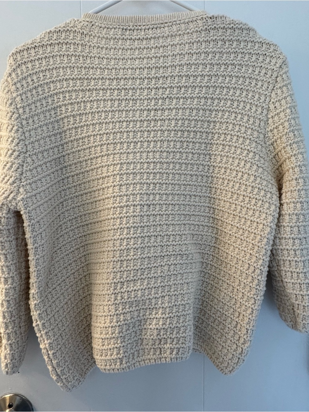 Zara Gold Button Cream Knit Cream Knit Cardigan Size L New without tags - Picture 3 of 3